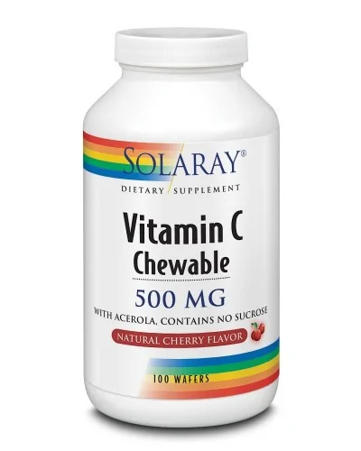 Solaray Vitamina C 500 Mg Comprimidos Masticables Cereza 100 U