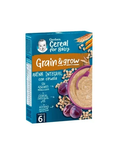 Gerber Grain &Amp; Grow #Whole Oat Porridge With Plum 250 Gr