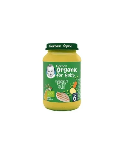 Gerber Organic Puré #Guisantes Patata Pollo 190 Gr